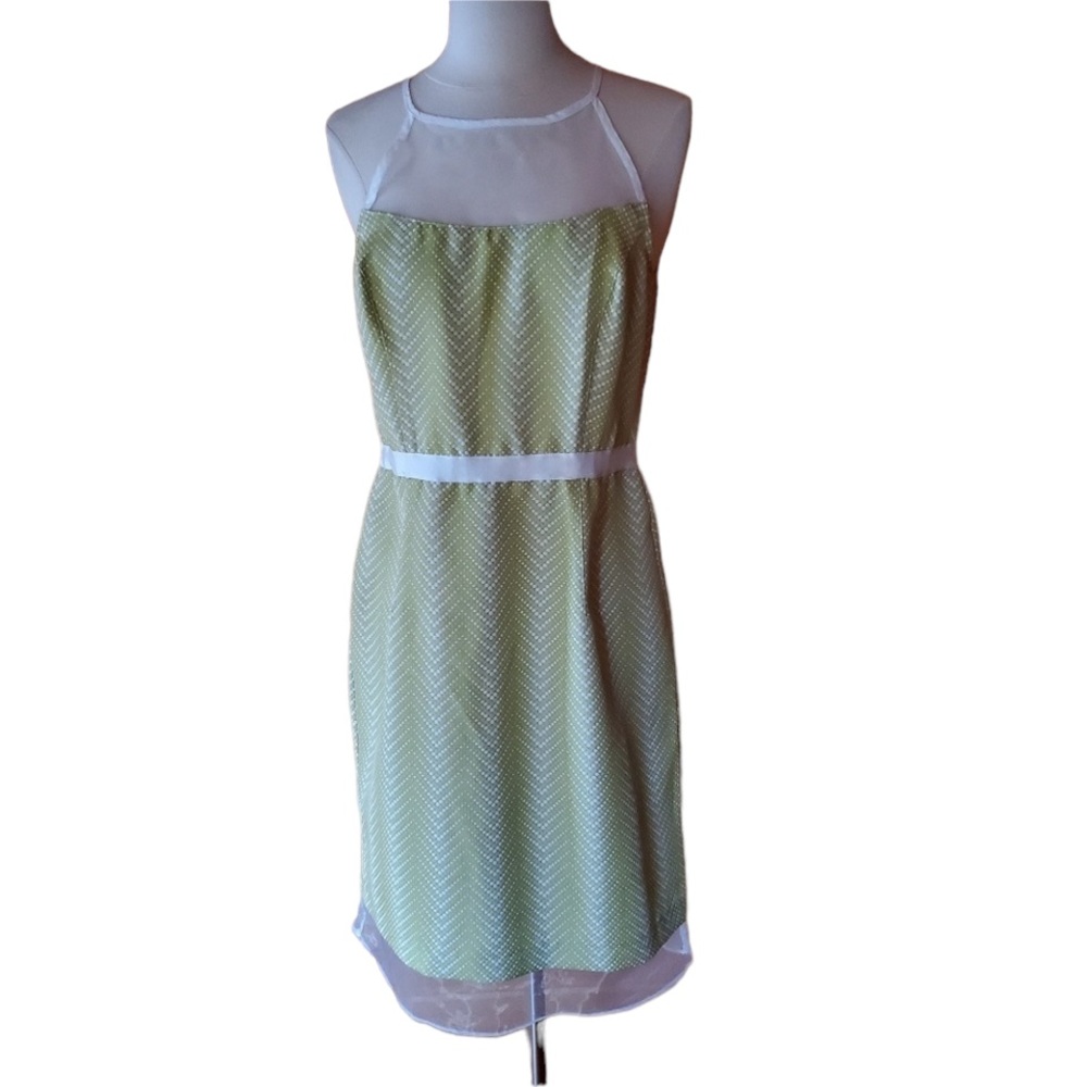 Vintage J. Taylor Sage Green & White Dress